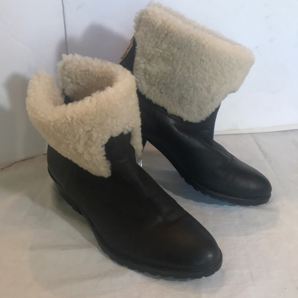 “ZADIG & VOLTAIRE” TEDDY Leather Ankle Boots. - Picture 2 of 16